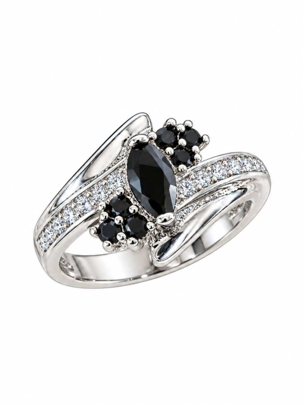 925 Sterling Silver Ring With Black Onyx Size 9